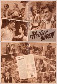 6w195 KING & FOUR QUEENS German program '57 many images of Clark Gable & Eleanor Parker!