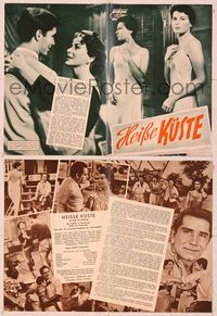 6w211 THIS ANGRY AGE German program '58 many images of Anthony Perkins & sexy Silvana Mangano!
