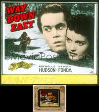 6w110 WAY DOWN EAST glass slide '35 super close up of Henry Fonda & Rochelle Hudson!
