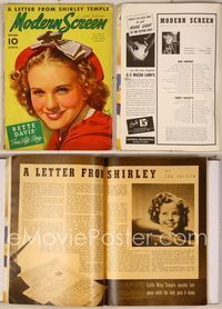6w037 MODERN SCREEN magazine December 1937, art of pretty smiling Deanna Durbin by Earl Christy!