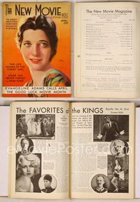6w047 NEW MOVIE MAGAZINE magazine April 1931, artwork of pretty Kay Francis By Jules Erbit!