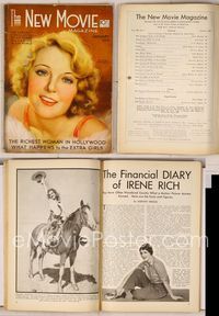6w044 NEW MOVIE MAGAZINE magazine January 1931, art of pretty Dorothy Mackaill by Jules Erbit!