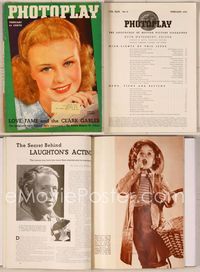 6w029 PHOTOPLAY magazine February 1936, portrait of smiling Ginger Rogers by James Dolittle!