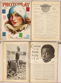 6w016 PHOTOPLAY magazine March 1929, cool artwork of pretty Marion Davies by Charles Sheldon!