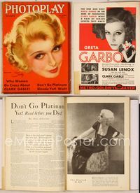 6w026 PHOTOPLAY magazine November 1931, artwork of pretty Ina Claire by Earl Christy!
