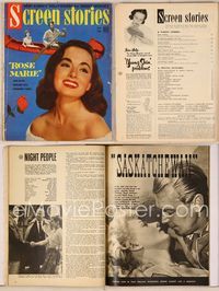 6w060 SCREEN STORIES magazine April 1954, portrait of sexy smiling Ann Blyth from Rose Marie!
