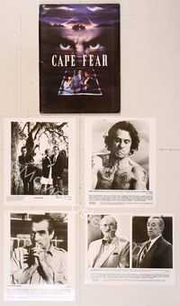 6w139 CAPE FEAR presskit '91 tattooed Robert De Niro, Nick Nolte, Mitchum, Peck, Scorsese