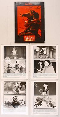6w155 MULAN presskit '98 Walt Disney Ancient China cartoon, great image wearing armor on horseback!