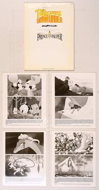 6w161 RESCUERS DOWN UNDER/PRINCE & THE PAUPER presskit '90 Disney, Mickey Mouse!
