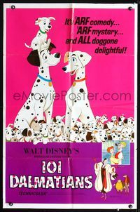 6x621 ONE HUNDRED & ONE DALMATIANS 1sh R69 most classic Walt Disney canine movie!