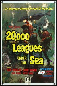 6x011 20,000 LEAGUES UNDER THE SEA 1sh R71 Jules Verne classic, wonderful art of deep sea divers!