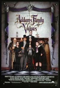 6x021 ADDAMS FAMILY VALUES DS 1sh '93 Christina Ricci, the family just got a little stranger!