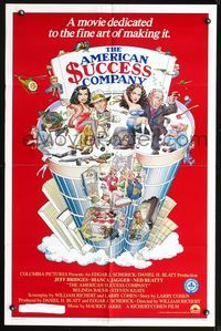6x038 AMERICAN SUCCESS COMPANY 1sh '79 wacky William Stout art of Jeff Bridges & Bianca Jagger!
