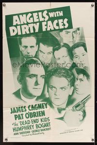 6x046 ANGELS WITH DIRTY FACES 1sh R56 James Cagney, Pat O'Brien & Dead End Kids classic!