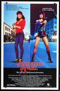 6x065 AVENGING ANGEL 1sh '85 Betsy Russell returns as hooker/college student!