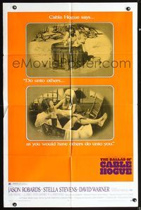 6x074 BALLAD OF CABLE HOGUE 1sh '70 Sam Peckinpah, Jason Robards, sexy Stella Stevens!
