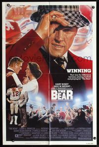 6x085 BEAR 1sh '84 Gary Busey as legendary Alabama football coach Bear Bryant, Drew Struzan art!