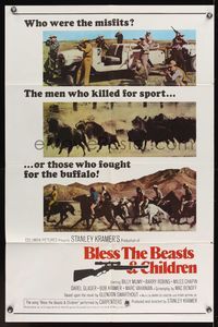 6x113 BLESS THE BEASTS & CHILDREN 1sh '71 Stanley Kramer, only one animal kills for sport!