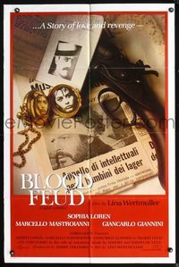 6x118 BLOOD FEUD int'l 1sh '80 Sophia Loren, Marcello Mastroianni, Lina Wertmuller
