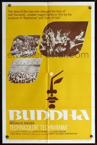 6x149 BUDDHA style A 1sh '63 Kenji Misumi's Shaka, Japanese religious epic!