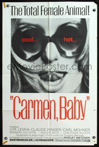 6x166 CARMEN, BABY 1sh '68 Radley Metzger, Uta Levka, Barbara Valentine, cool hot image!