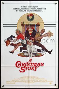 6x171 CHRISTMAS STORY 1sh '83 best classic X-mas movie, great art by Robert Tanenbaum!