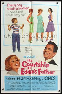 6x191 COURTSHIP OF EDDIE'S FATHER 1sh '63 Ron Howard helps Glenn Ford choose his new mother!