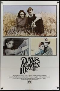 6x201 DAYS OF HEAVEN int'l 1sh '78 Richard Gere, Brooke Adams, directed by Terrence Malick!
