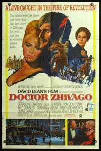 6x214 DOCTOR ZHIVAGO Academy Awards style 1sh '65 Christie, David Lean English epic, Terpning art!