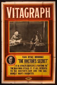 6x003 DOCTOR'S SECRET 1sh '13 Van Dyke Brooke, Norma Talmadge, early Vitagraph silent!