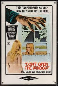 6x223 DON'T OPEN THE WINDOW 1sh '74 they tampered with nature, now they must pay the price!
