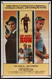6x249 EDDIE MACON'S RUN 1sh '83 Kirk Douglas w/gun & John Schneider in handcuffs!