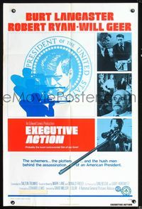 6x270 EXECUTIVE ACTION 1sh '73 Burt Lancaster, Robert Ryan, JFK assassination!