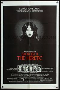 6x273 EXORCIST II: THE HERETIC 1sh '77 Linda Blair, Boorman's sequel to Friedkin's movie!
