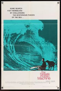 6x284 FANTASTIC PLASTIC MACHINE 1sh '69 cool wave image, surfing documentary!