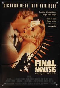 6x300 FINAL ANALYSIS 1sh '92 romantic image of Richard Gere & sexy Kim Basinger!