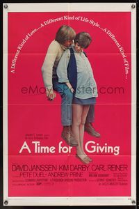 6x344 GENERATION 1sh '70 David Janssen, very pregnant Kim Darby, A Time for Giving!