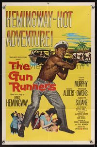 6x375 GUN RUNNERS 1sh '58 Audie Murphy, directed by Don Siegel, written by Ernest Hemingway!