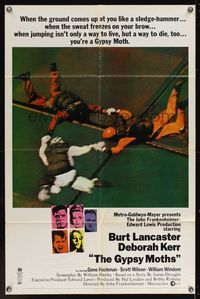 6x389 GYPSY MOTHS style A 1sh '69 Burt Lancaster, John Frankenheimer, cool sky diving image!