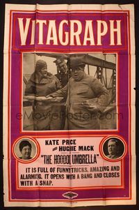 6x004 HOODOO UMBRELLA 1sh '13 wacky image of Kate Price & Hughie Mack from early silent!
