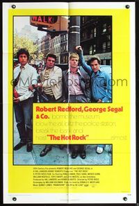 6x428 HOT ROCK 1sh '72 Robert Redford, George Segal, cool cast picture on the street!