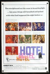 6x429 HOTEL 1sh '67 from Arthur Hailey's novel, Rod Taylor, Catherine Spaak, Karl Malden