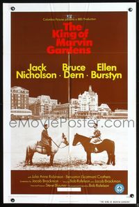 6x469 KING OF MARVIN GARDENS 1sh '72 Jack Nicholson in New Jersey, directed by Bob Rafelson!