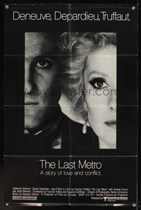 6x484 LAST METRO 1sh '80 Catherine Deneuve, Gerard Depardieu, Francois Truffaut