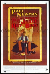 6x496 LIFE & TIMES OF JUDGE ROY BEAN 1sh '72 John Huston, art of Paul Newman by Richard Amsel!