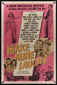6x520 MAKE MINE LAUGHS style A 1sh '49 Ray Bolger, Anne Shirley, Jack Haley!