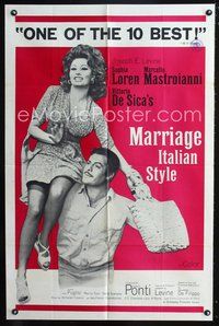 6x535 MARRIAGE ITALIAN STYLE 1sh '64 de Sica's Matrimonio all'Italiana, Sophia Loren, Mastroianni!