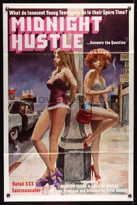6x545 MIDNIGHT HUSTLE 1sh '78 great sexy artwork of innocent young teens as hookers!