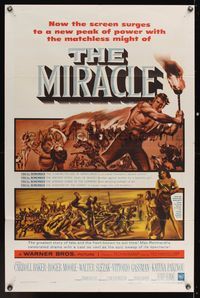 6x547 MIRACLE 1sh '59 directed by Irving Rapper, Roger Moore & sexy Carroll Baker!