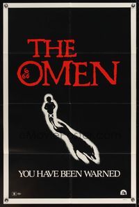 6x615 OMEN teaser 1sh '76 Gregory Peck, Lee Remick, Satanic horror, you have been warned!